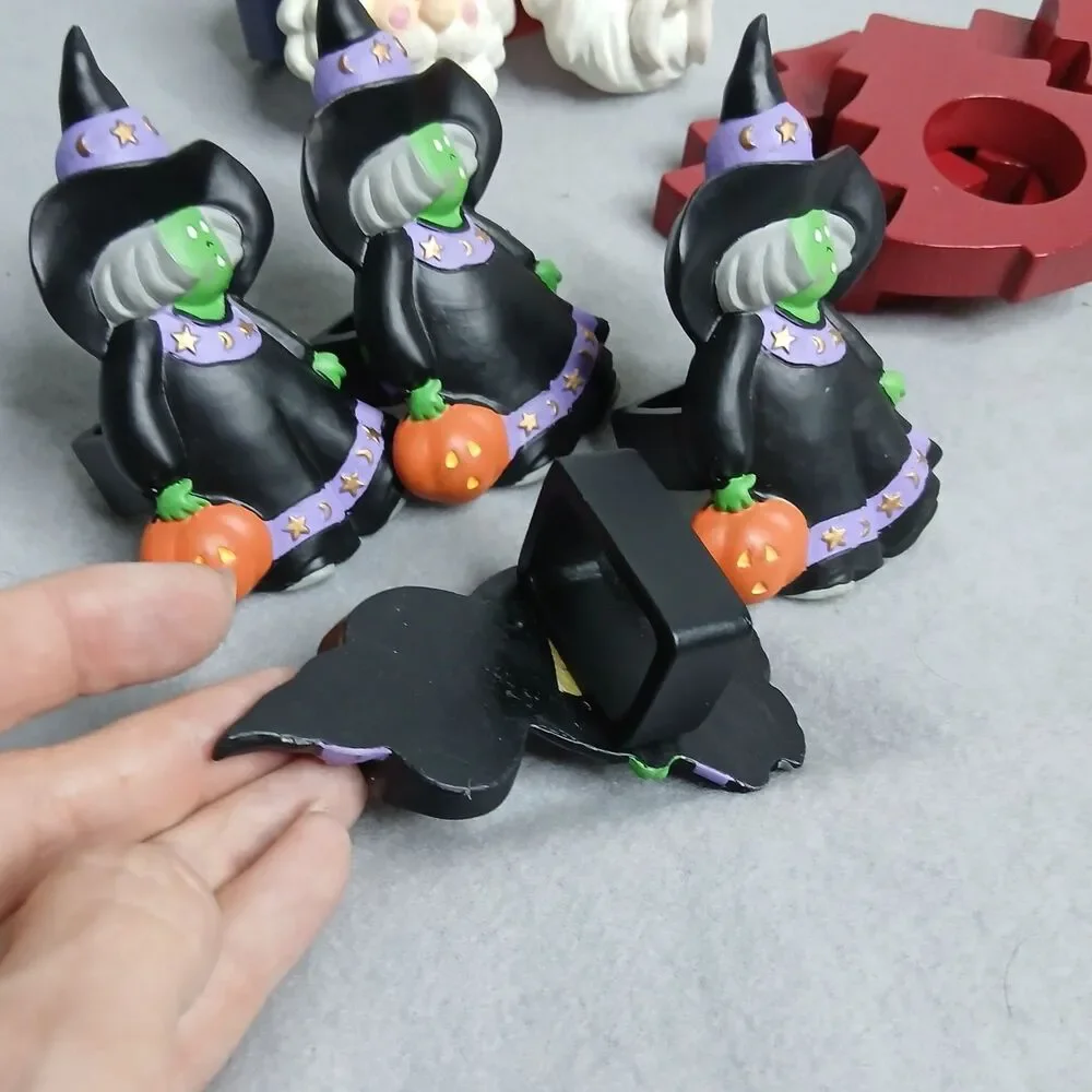 Set of 18 Holiday Napkin Rings Assorted Christmas Halloween Wooden Ceramic New